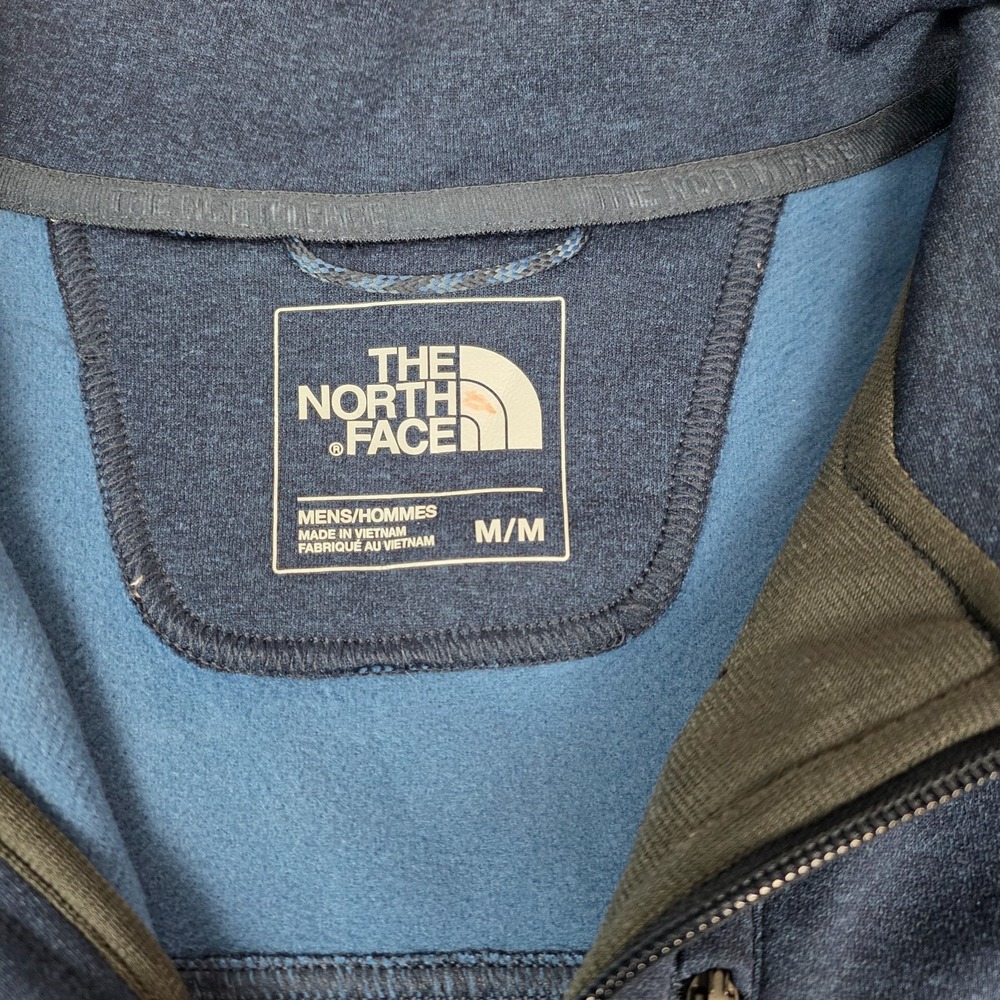 The North Face 1/4 Zip Pullover Fleece Jacket Men's Medium‎ Blue - Picture 2 of 5